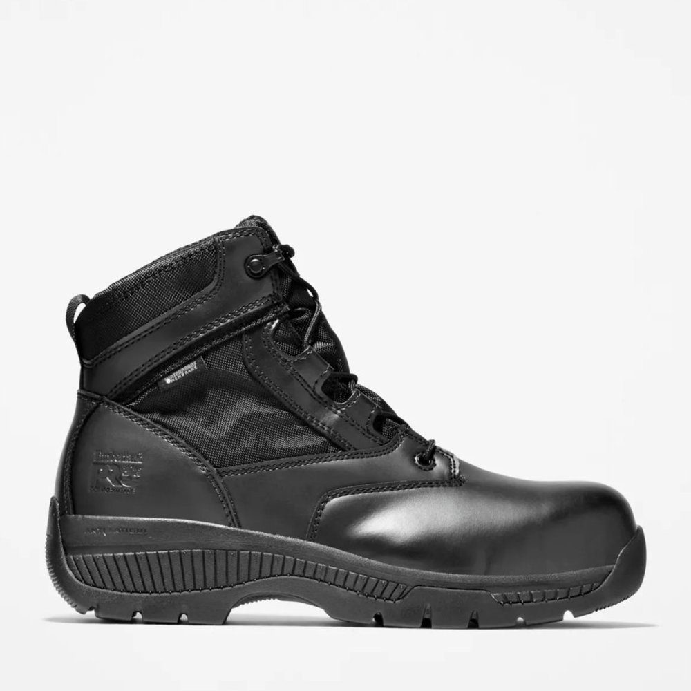 NEW Size 7.5W Mens Timberland Valor 6" Black Composite Toe Waterproof Work Boot